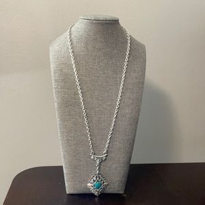 Silver and turquoise necklace